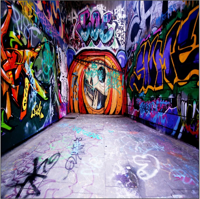 

10x10FT Street Hip Hop Graffiti Room Marbles Custom Photography Studio Backdrops Backgrounds Prints Vinyl 3x3m Combine Shipping