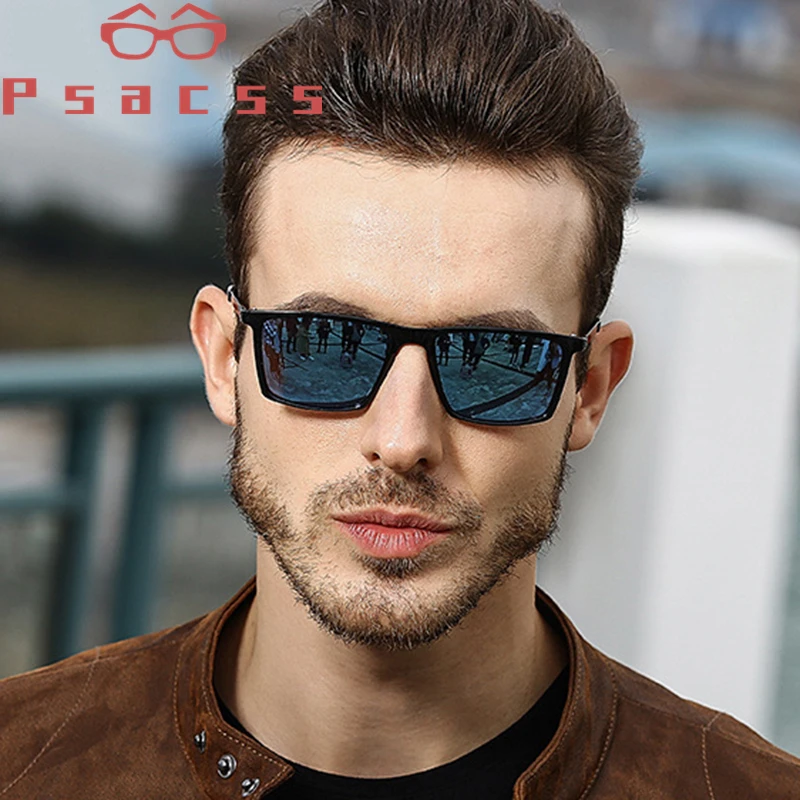 Psacss Square Polarized Sunglasses Men Driving Sun Glasses Male Top Brand Quality Retro Sunglass Lunette De Soleil Homme UV400