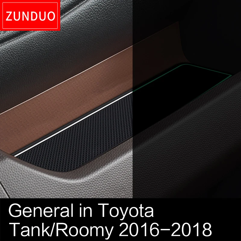 ZUNDUO Gate slot pad For Toyota TANK/ROOMY 2016 - 2018 Accessories Rubber Coaster Car Mat Interior Door Mats Cup Mat Car Sticker