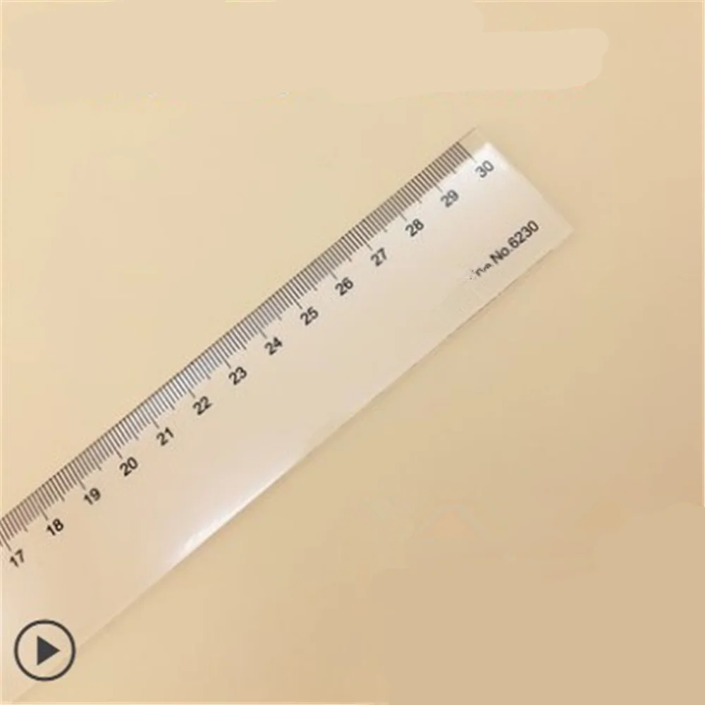 1pcs Plastic Length Measuring Tool Straight Ruler for School 20cm 30cm 40cm