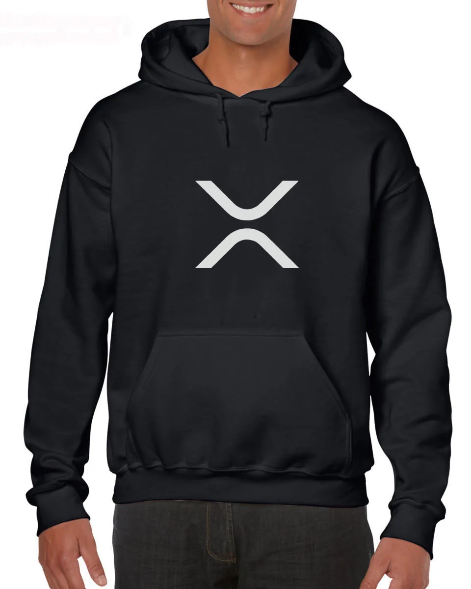 2019 Hot Sale New Men'S Hoodies New Fashion Xrp (Ripple) New Logo Symbol Xrp Community Crypto Custom Sweatshirt