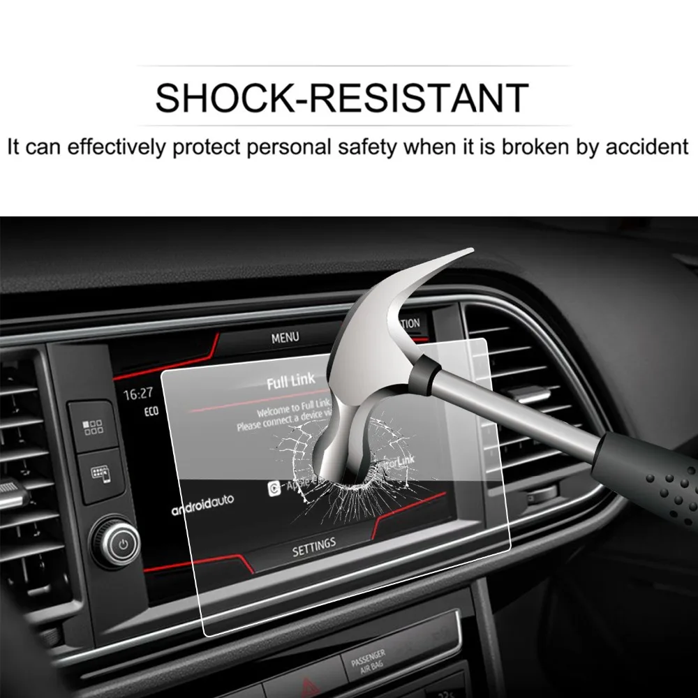 RUIYA Car Screen Protector For Leon X-Perience 8 Inch 2017 GPS Navigation Touch Center Display Auto Interior Accessories
