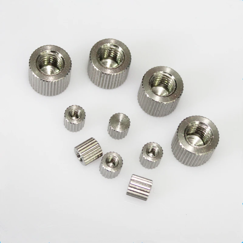 20 Stück Rändelmutter M2 M2,5 M3 M4 M5 M6 Edelstahl Rändelrundzylinder Blindende Handrändelmutter