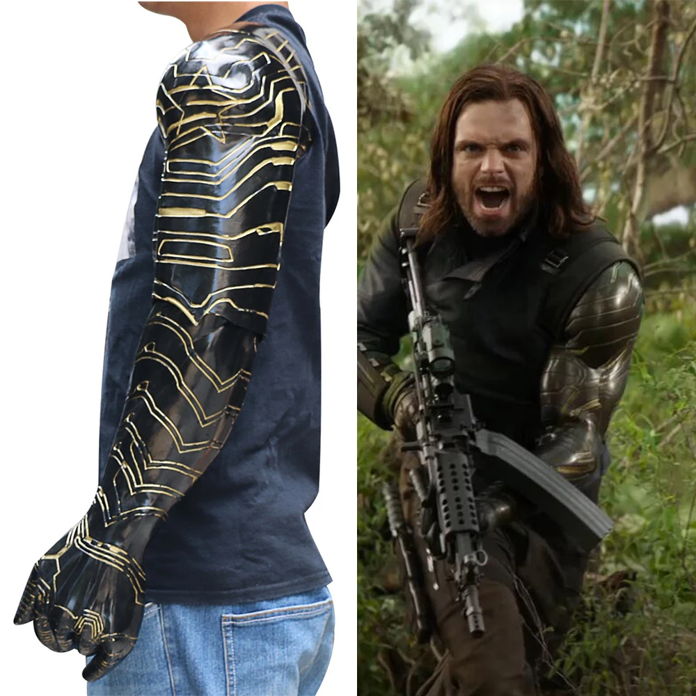 2018 neue Winter Soldat Arm Bucky Barnes Cosplay Rüstung Arm Cosplay Kostüm Halloween Party