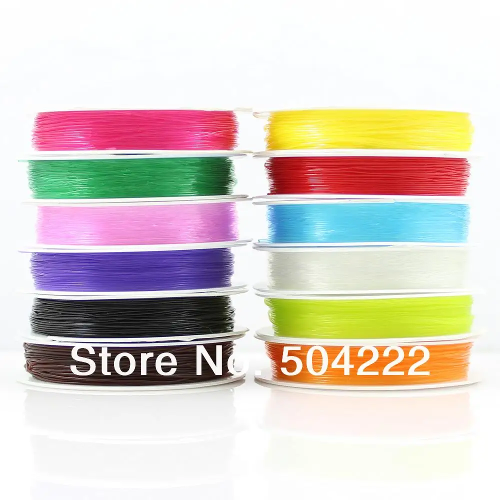 40 rolls about 15m Crystal Stretch Elastic bead Cord beading string wire thread Dia 0.6mm For Craft mixed colors