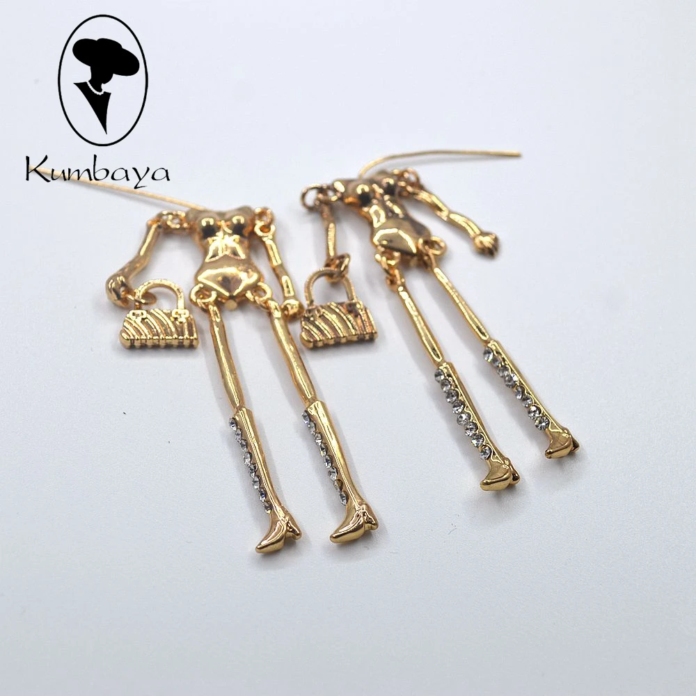 10 pcs/lot New Doll Necklace Alloy Naked Bodies with Crystal Legs White Gold DIY Accessories Handmade Statements NS238-09