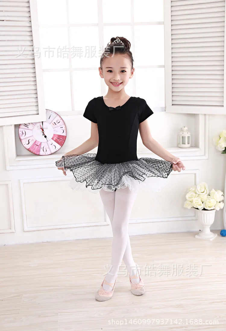 Trẻ em của Ba Lê Dancing Suit Trẻ Em Khiêu Vũ Thực Hành Đồng Phục Cô Gái Ngắn Tay Áo Trang Phục Khiêu Vũ Latin Phù Hợp Với Giai Đoạn B-5637