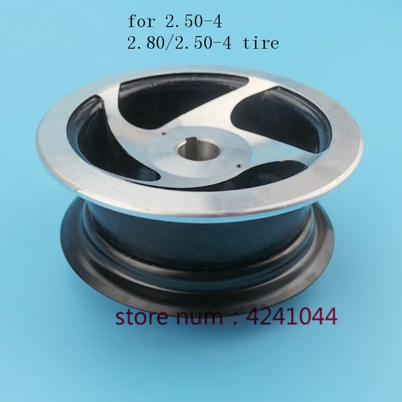 Motorcycle parts 2.80/2.50-4 2.50-4\'\'tire wheel hub 4 inch electric Scooter aluminum alloy rims 17mm or 19mm Inner hole