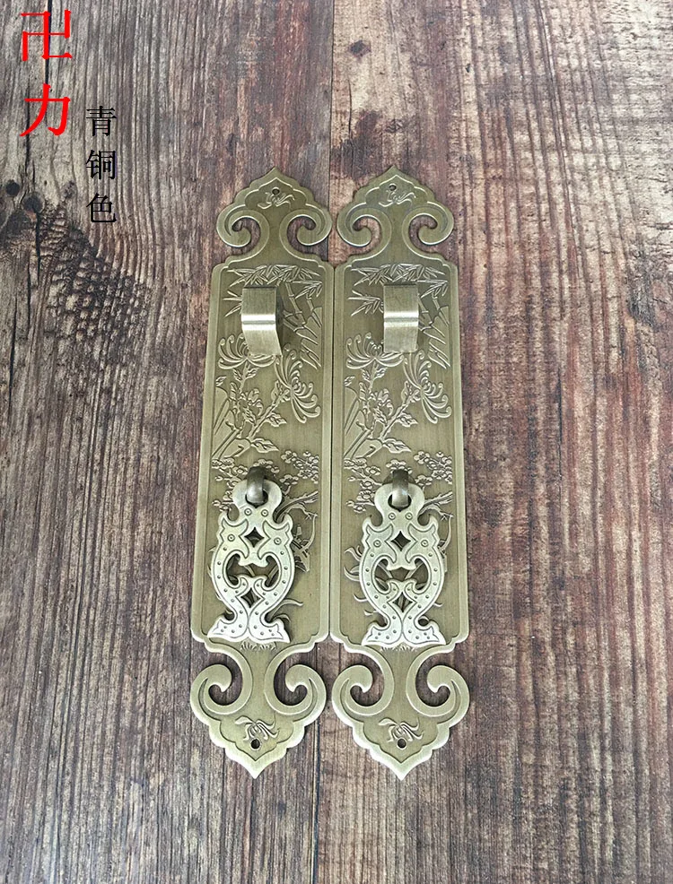 

Thickening! Chinese antique furniture of Ming and Qing Dynasties carved copper fittings copper copper handle bookcase wardrobe d