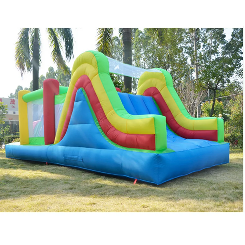 

Commercial PVC Inflatable Bouncer House 6.5m Jumper Obstacle Course for Kids with free blower