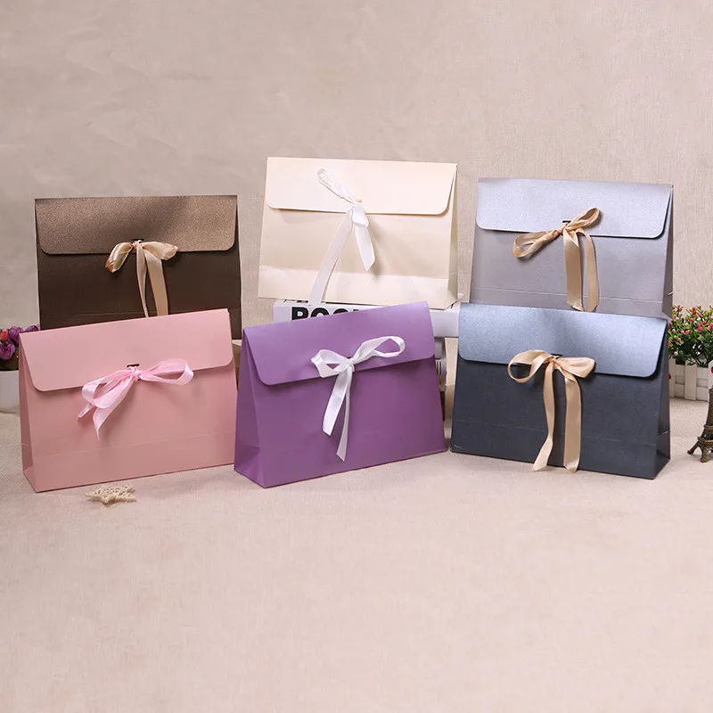 

100pcs 28x9x21cm Large Scarf packaging Box Envelope Gift Box Silk Packaging Bag with Ribbon Gift Box Underwear Package paper box