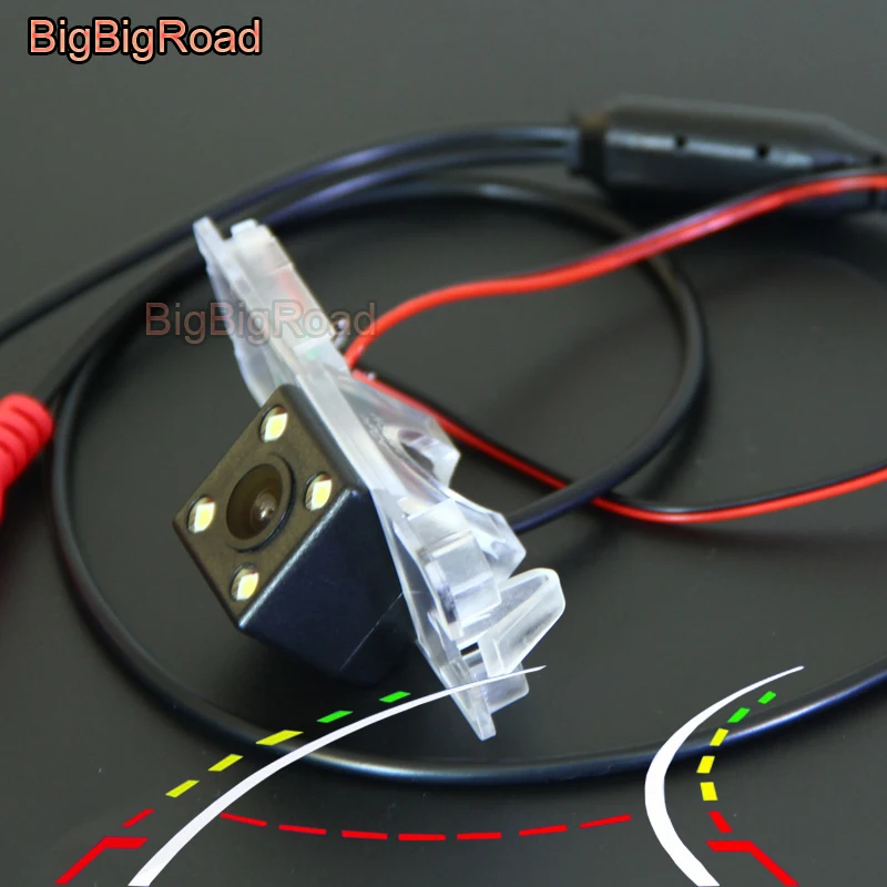 BigBigRoad For SEAT Ibiza 6L 6J MK3 MK4 2002-2015 Leon Exeo Car Intelligent Dynamic Trajectory Tracks Rear View Backup Camera