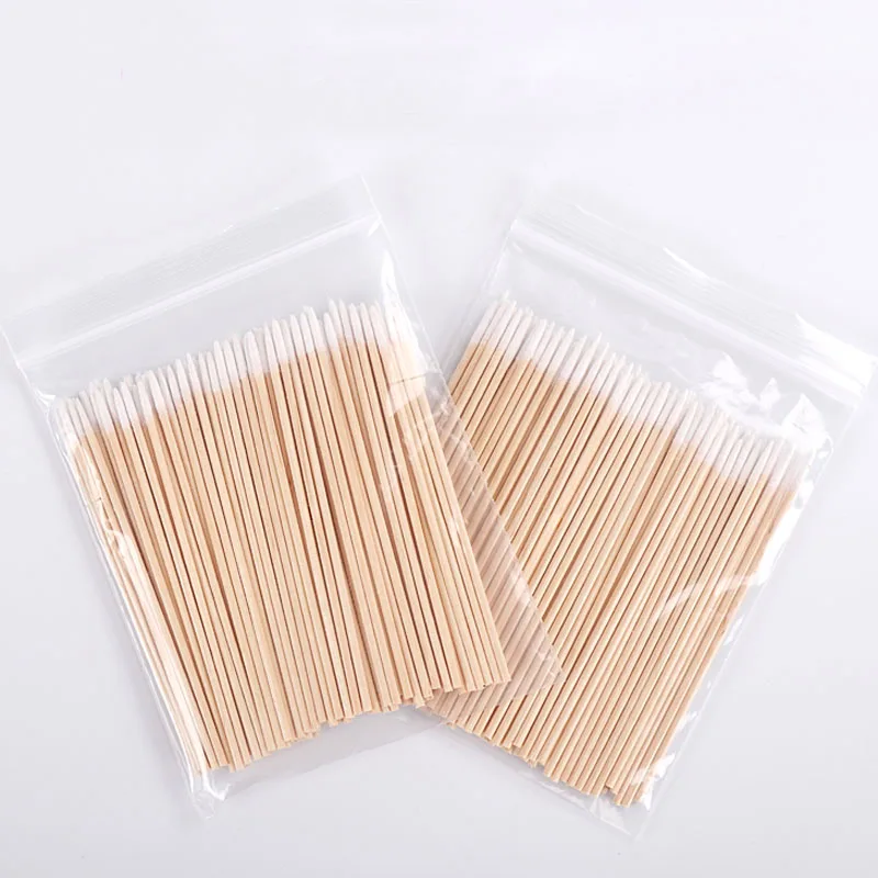 100pcs Cotton Swab Eyelash Extension Tools Medical Ear Care Wood Sticks Cosmetic Cotton Swab Microblading Accessories for Supply