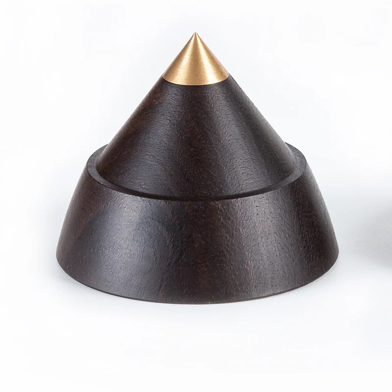 33mm Ebony Wood Speaker Spike Pad Loudspeaker Box Amplifier Shockproof Stand Isolation Feet Base Pad #2