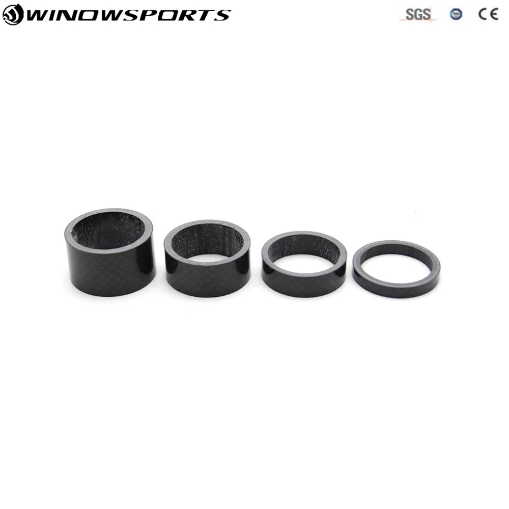 Winowsports 3K Glossy Matte Carbon Bike Stem Spacer 20mm 30mm 40mm 50mm 60mm 70mm 80mm 90mm 100mm 200MM fork tube 28.6mm