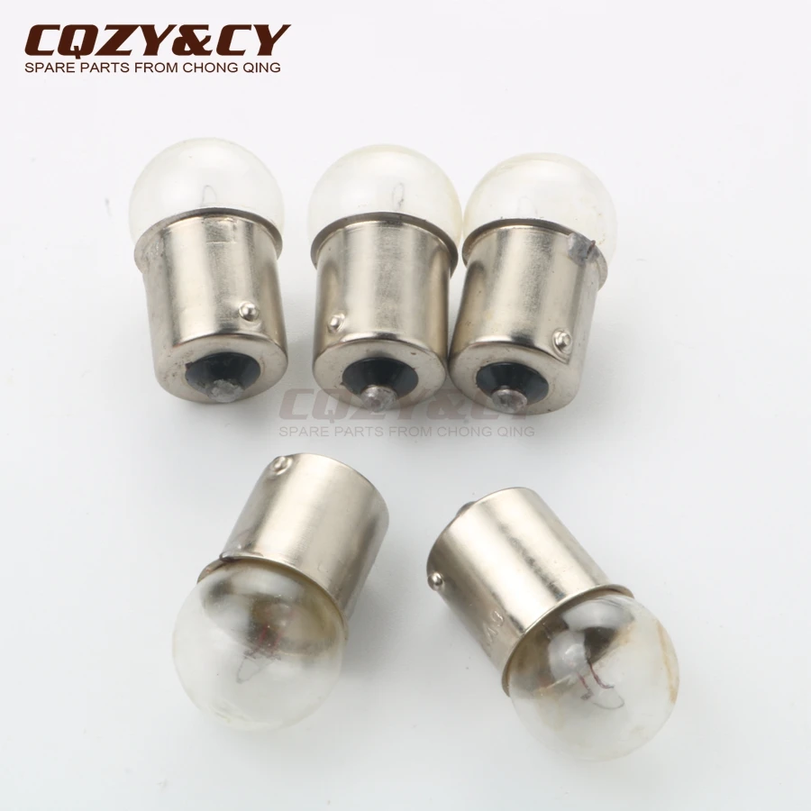 5PC Indicator Bulb 6V/10W (BA15S) for Motorcycle Scooter Kart ATV 50cc 100cc 125cc 150cc 200cc 2T 4T