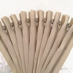 10pcs 20cm (8 Inch) Beige Nylon Coil Zippers Tailor Sewer Craft Crafter's &FGDQRS