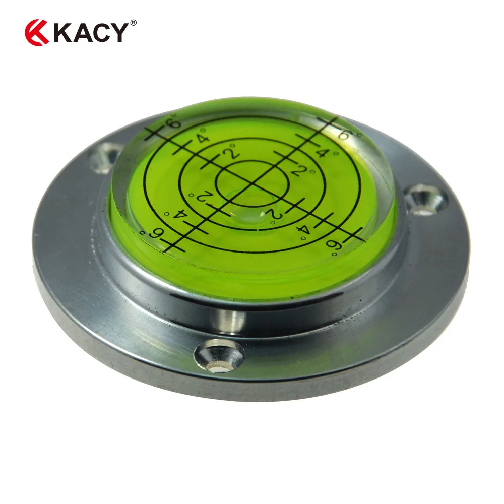 KACY 2PCS/LOT Circular level 50mm dia. with 2-4-6° vial, Chrome finish