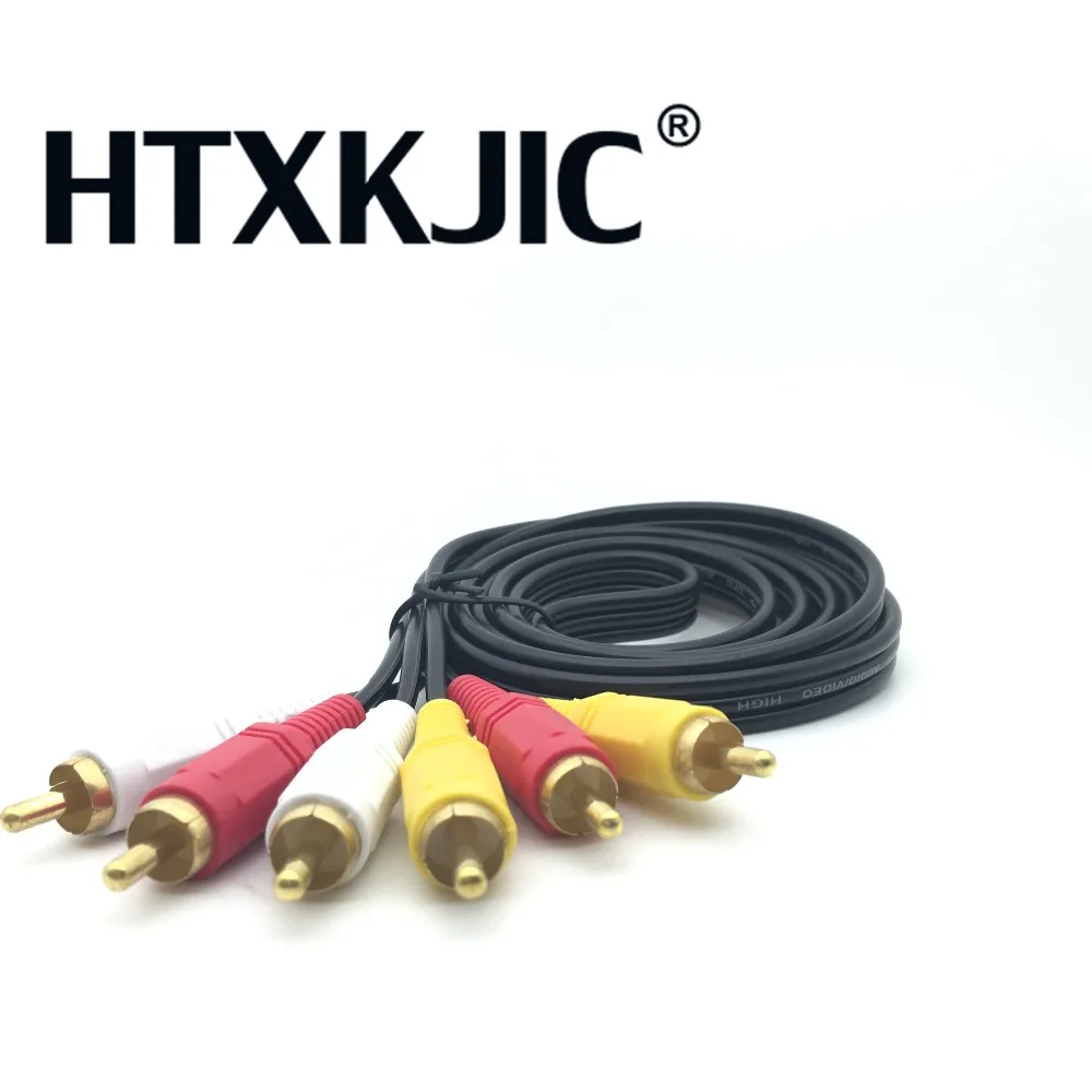 1.5 m/3 m/5 m 3 rca do rca kabel audio-wideo z męskiego na męskie 3RCA do 3RCA audio wideo kabel av przewód do tv dvd