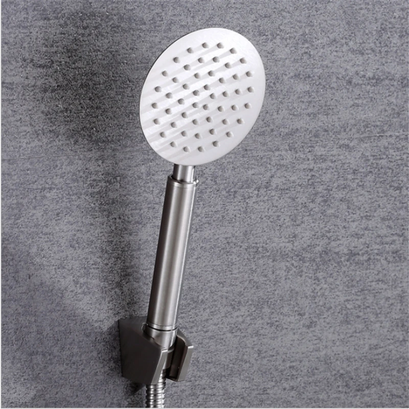 

304 Stainless Steel Wall Mounted Shower Faucet Bathroom Water Heater Hot and Cold Mixing Valve Bath Shower Head Set