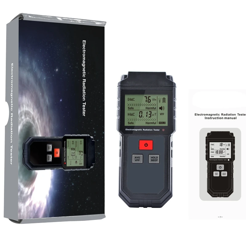 Strahlungs-detektor Sensor LCD Anzeige Daten Lock EMF Meter Elektrische Magnetfeld Frequenz Tester
