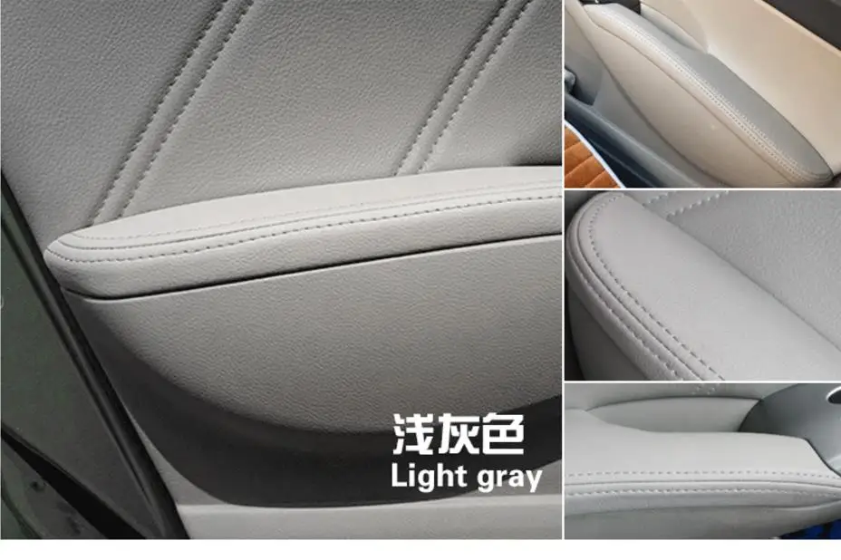 For Honda Civic 8th 2004 2005 2006 2007 -2011 Microfiber Leather Car Door Armrest Panel Protective Cover  with Mount Fittings