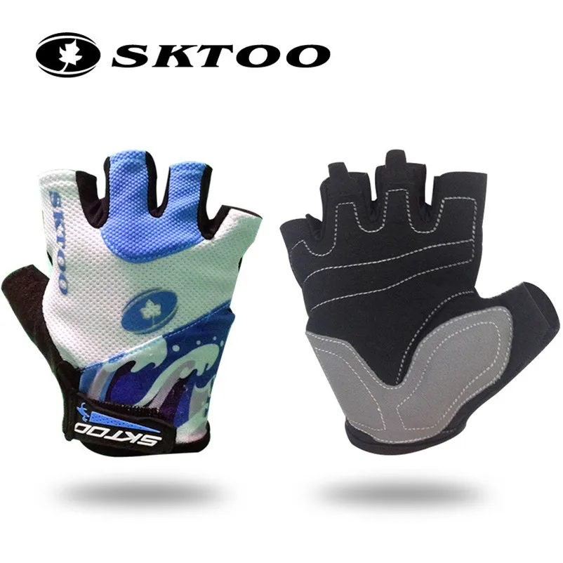 SKTOO Cycling Gloves Half Finger Antil-skip Bicycle Gloves MTB Mountain Bike Shockproof Short Gloves For Men/women
