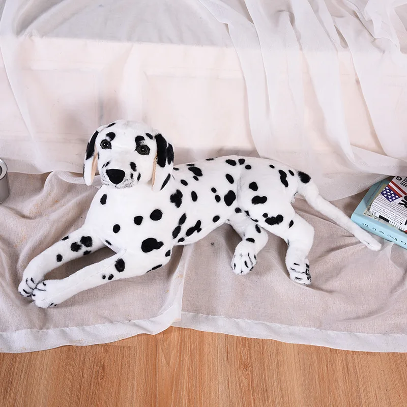 large 68cm prone dog simulation dalmatian plush toy soft doll throw pillow Christmas gift w1079