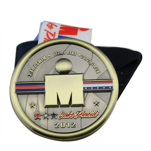 Custom 3D Metal Craft Marathon Running Sports Souvenir Medal with Ribbons for Promotion Gifts