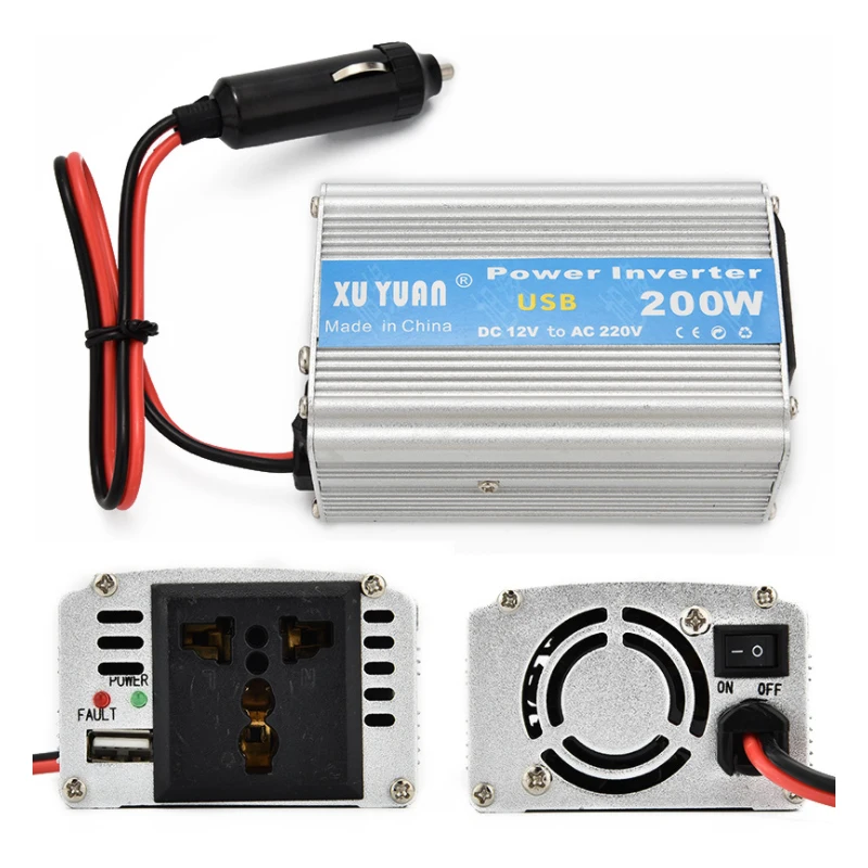 200W/300W Inverter 12V/24V to 110V/220V, Inverter with Fan