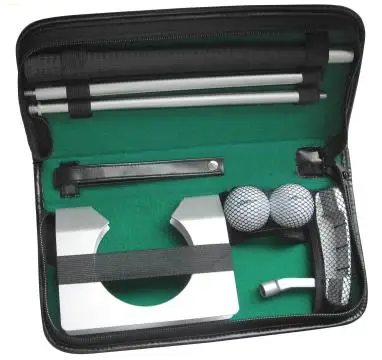 Kit de práctica de Putting de Golf para interiores, pelota de aleación de aluminio, portátil, para viaje