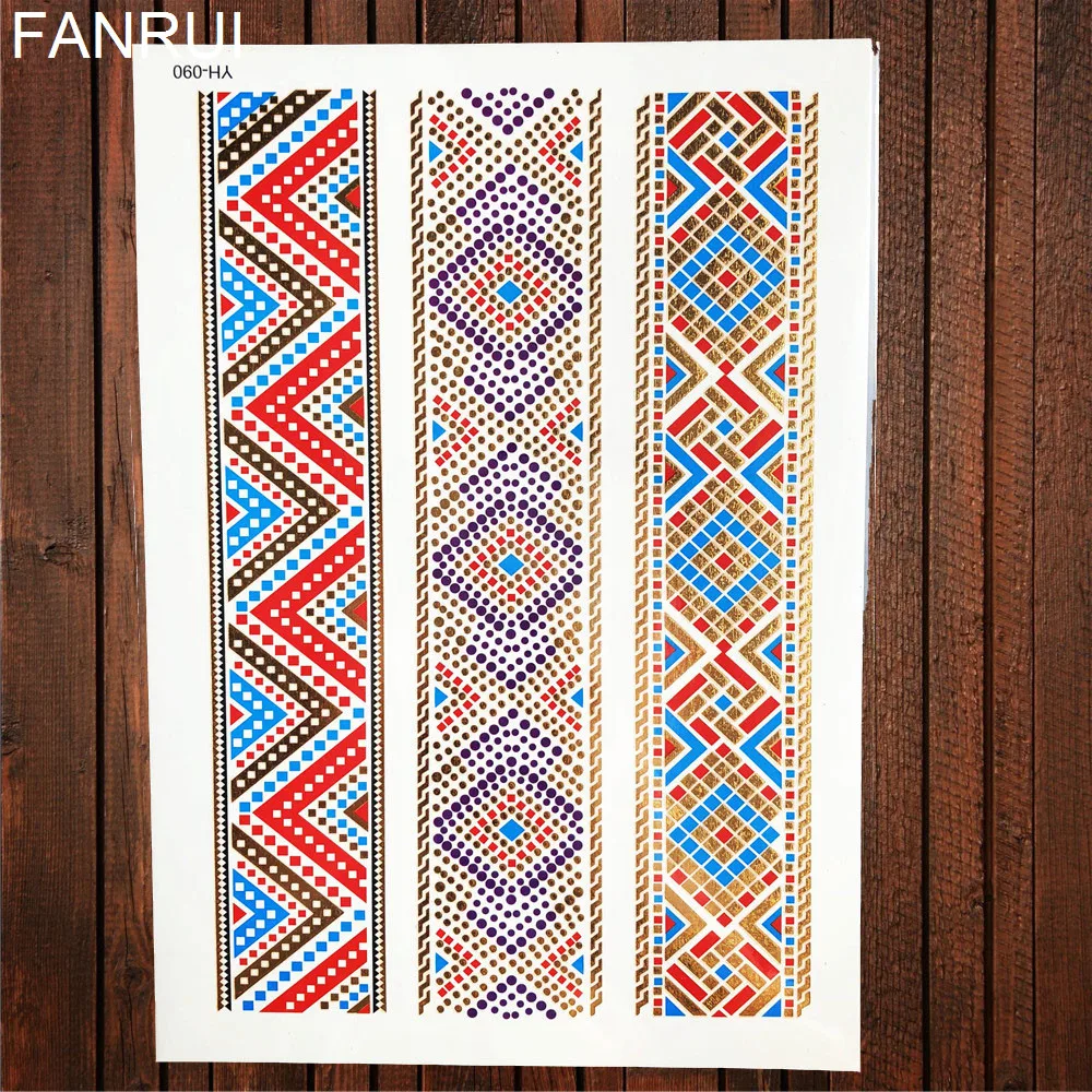 Summer Gold Metallic Temporary Tattoo Stickers Angle Eagle Bracelet Girls Waterproof Tattoo Women Arm Legs Flash Tatoos Chains