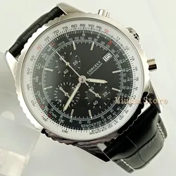 46.5 millimetri nero blu bianco Movimento: Quarzo Masculino Orologi di Lusso Top Degli Uomini di Modo Casual Della Vigilanza del Vestito Da Polso watche