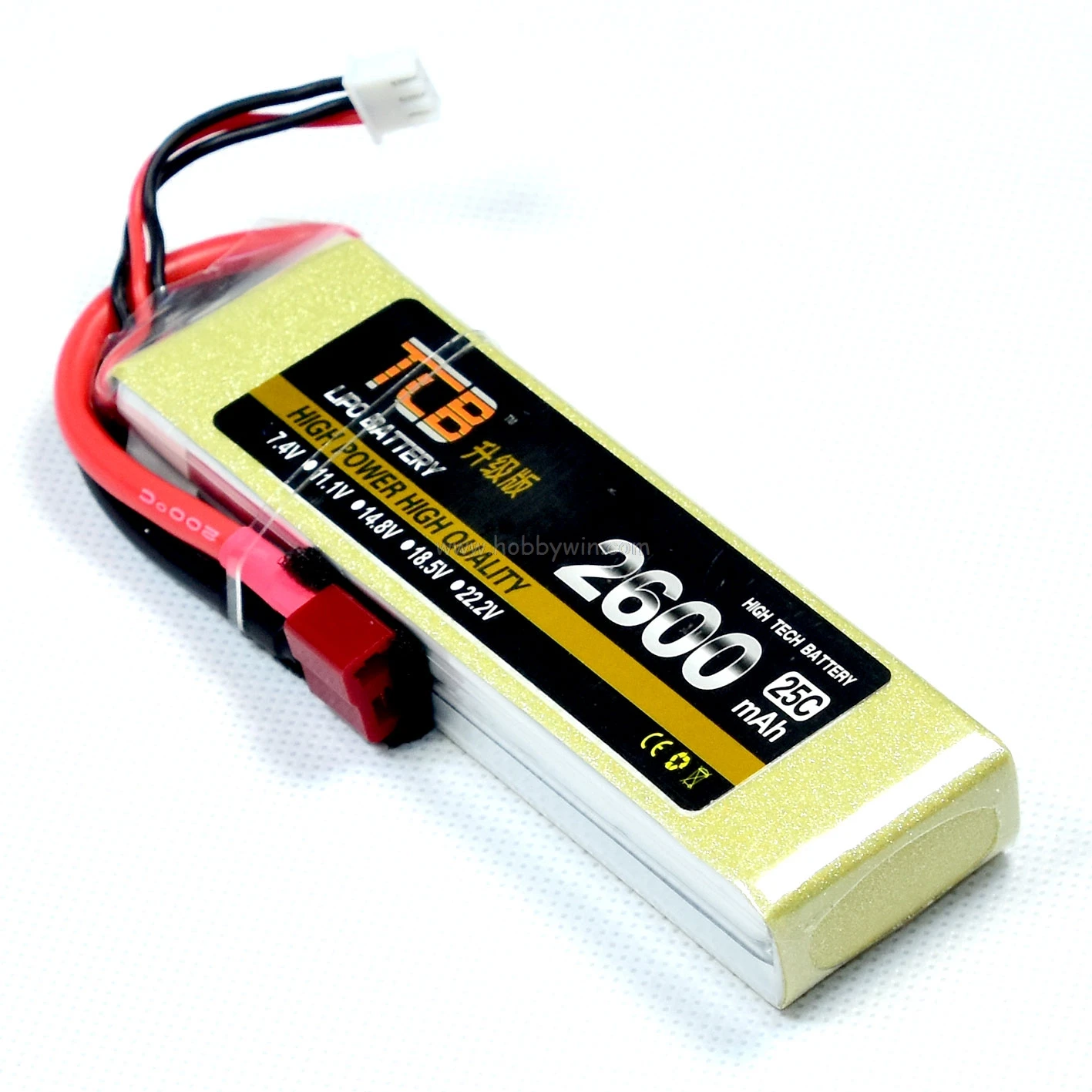 

2600mAh 25C Lipolymer Battery 2S 7.4V Upgrade LiPO power pack T-plug XT60 option RC Model parts