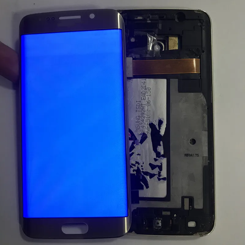 Diuji S6 edge LCD untuk Samsung S6 edge G925F, LCD layar sentuh suku cadang perbaikan rakitan Digitizer