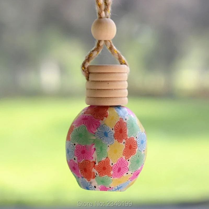 10ML30pcs/lot Vintage Style Polymer Clay Perfume Bottle,Liquid Refillable Bottle,Charming Pendant Decoration, Personalized Gifts