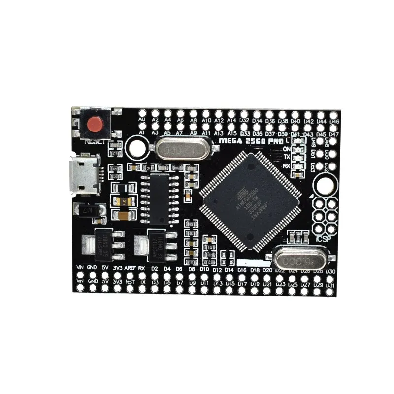 Mega 2560 PRO MINI 5V (Embed), ATmega2560-16AU CH340G con pinheaders macho, Compatible con arduino Mega