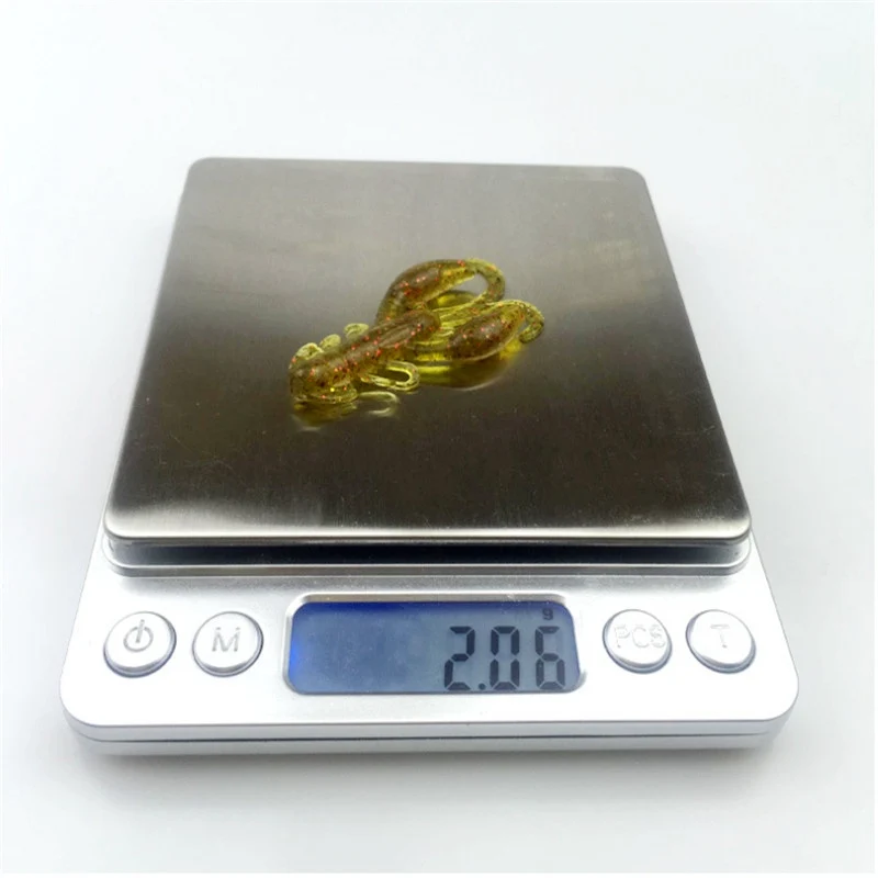Fishinapot 5 Stks/partij Zachte Aas Wobbler Garnalen 50Mm 2.1G Vissen Lokken Siliconen Kunstmatige Quaility Nep Aas Zachte Worm voor Bas
