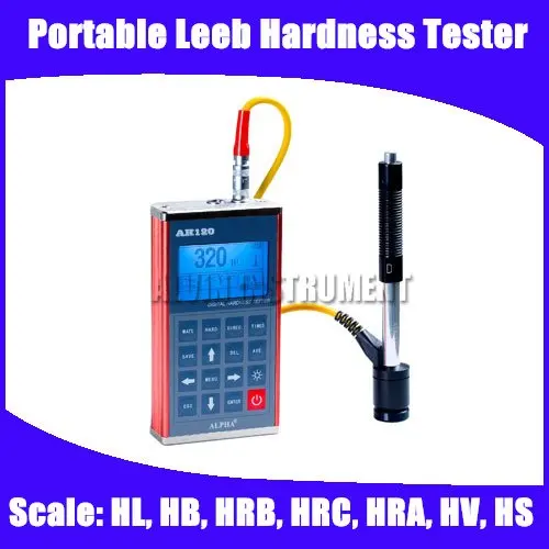 Free shipping Portable Leeb Hardness Tester Meter Measuring Range:170~960HLD RS232 Wide measuring range Test at any angle