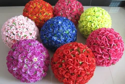 12colors of the 30 cm/12 inch Wedding Flower Rose Ball For Artificial Mariage party Christmas Diy Decoration Home Decor Supplies