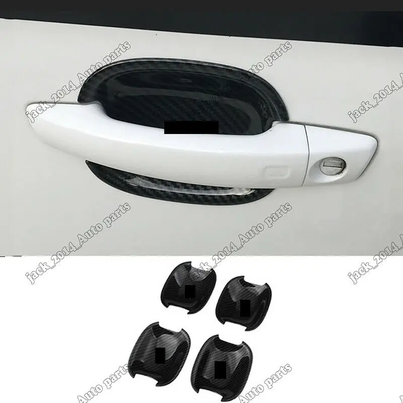 

Carbon fiber Side Door Handle Bowl Cup Cover Trim 4pcs/set for Audi A3 2014-2018