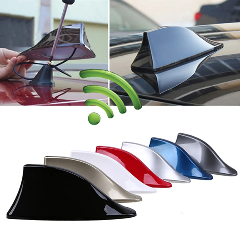 2021 Newest Car Carbon Fiber Antennas Auto Radio Aerials Shark Fin Antenna Roof AM/FM Signal Aerila Universally