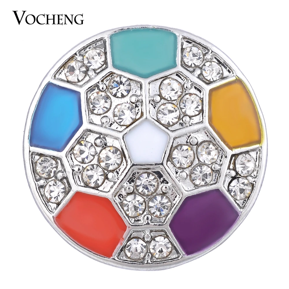 Vocheng Snap Charms Colorful Painted Design 18mm Crystal Charms Vn-1386