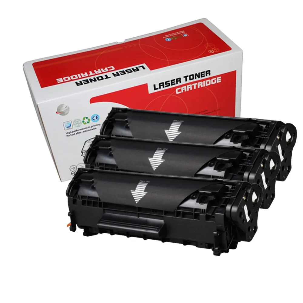 3PCS compatible toner cartridge 2612a 12a 2612 q2612 Q2612A for hp laserjet 1010 1020 1015 1012 3015 3020 3030 3050 printer