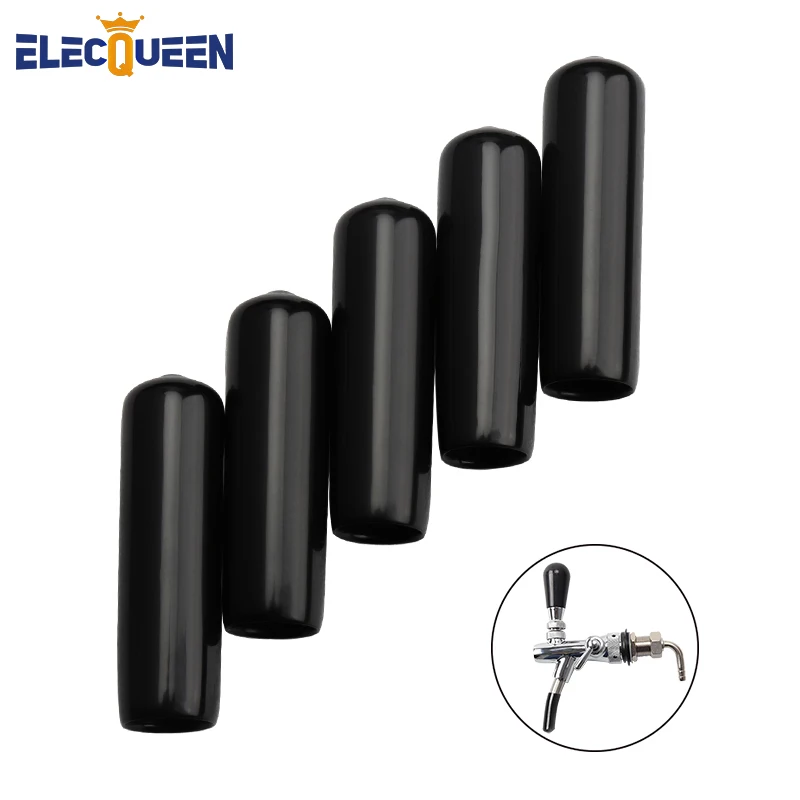 5pcs/lot  Black Faucet Cap Soft Plastic Spouts Beer Tap Cover For keeping  liquid clean