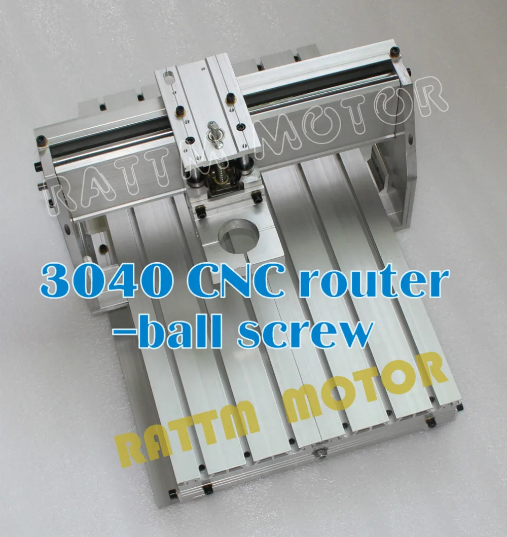【 EU Free VAT 】 3040 CNC router milling machine mechanical kit Frame ballscrew with 43mm Neck Spindle Mount for KRESS motor