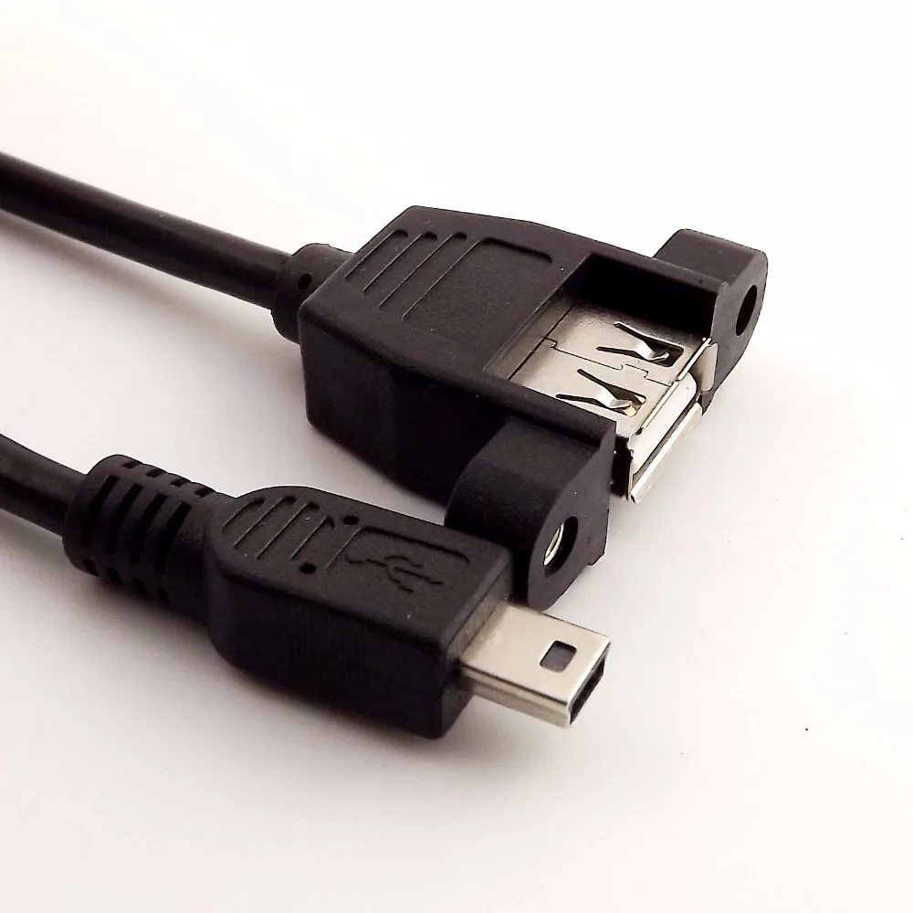1ชิ้นUSB 2.0 Aหญิงซ็อกเก็ตแผงเมาเพื่อมินิ5ขาBชายสายเคเบิลอะแดปเตอร์ข้อมูล1ft 30เซนติเมตร/50เซนติเมตร