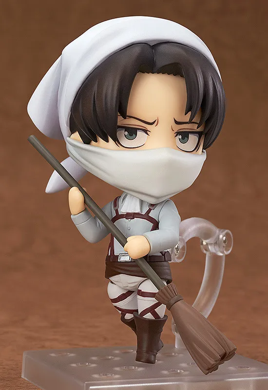 NEW hot 10cm Attack on Titan Levi Rivaille Rival Ackerman mobile cleaner 417 Action figure toys doll collection Christmas gift