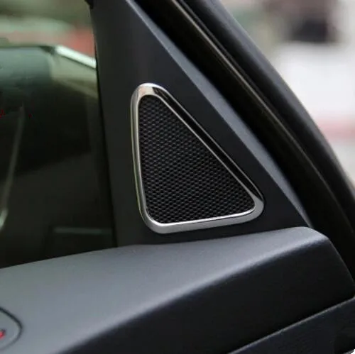 Stainless steel tweeter speaker decoration frame sticker cover case For Volkswagen Tiguan 2010-2016 Car-styling auto accessories