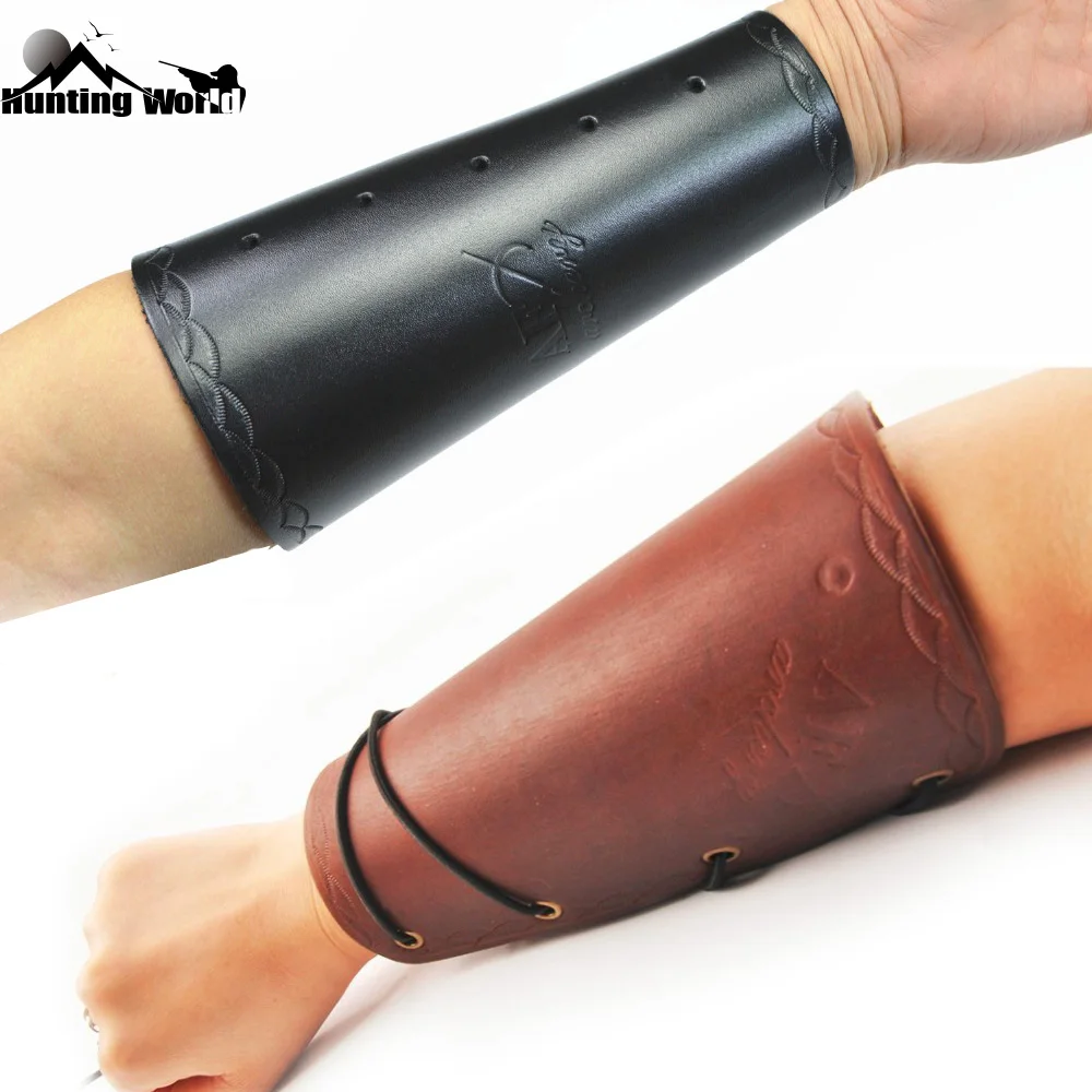 Archery Cow Leather Arm Guard Traditional Arm Restraint Protector Gear for Hunting Training Target Shooting Archery Accessory